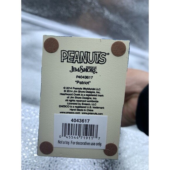 Jim Shore Peanuts  Snoopy Patriot #4043617 Figurine 6" American Flag - Picture 6 of 8